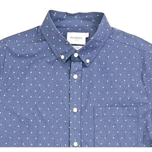 Goodfellow Slim Size Large Men Black White Pattern Button Down Long Sleeve Shirt